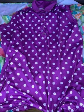 Nike Purple Polka Dot Sleeveless Tank Top